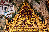 Luang Prabang, Laos - Wat Pa Phai the 'Bamboo Forest Monastery', gable of the facade doorways. 